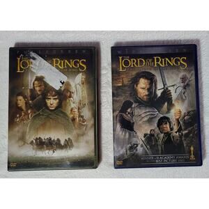 Lord Of The Rings Lot Of 2 Two Towers / Return Of The King 2 Movie DVD Lot